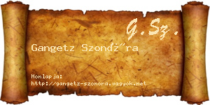 Gangetz Szonóra névjegykártya